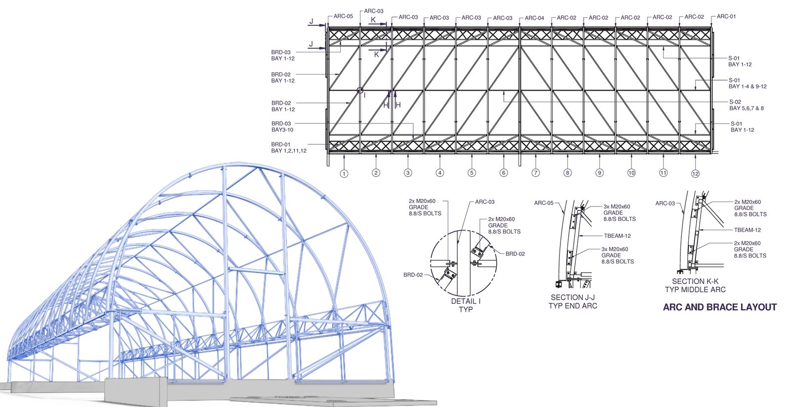 Arc & brace layout